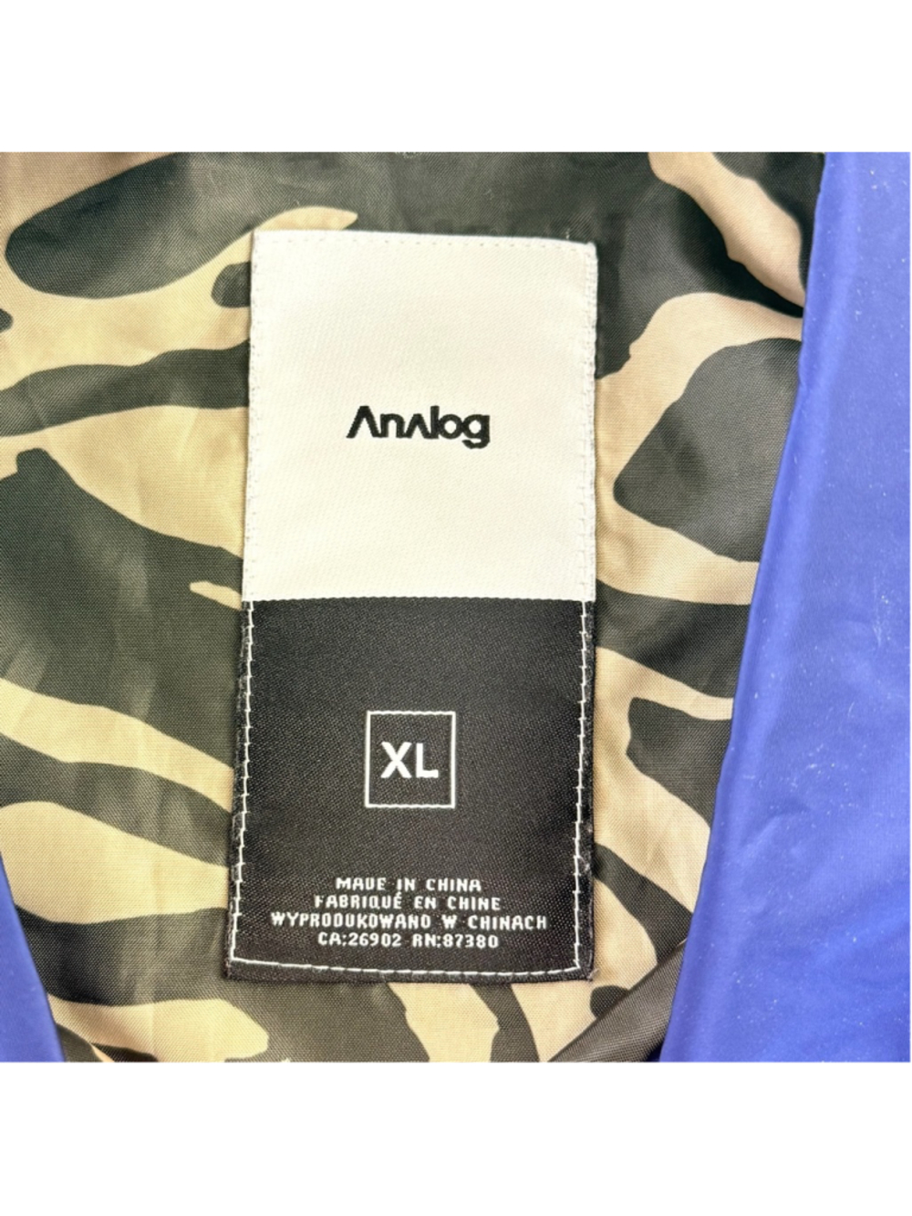 Analog Jacket Men XL Windbreaker Athleisure Y2K Burton AG Snap Streetwear Blue - Picture 7 of 16